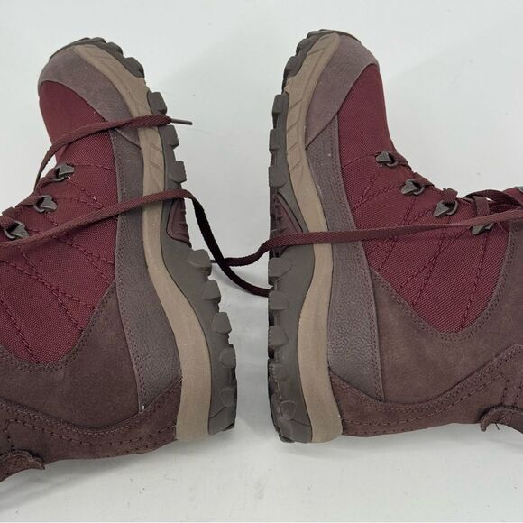 Men's 11 North Face Waterproof Hiking Burgundy Pre-owned Warm Winter Snow Boots - Picture 7 of 9